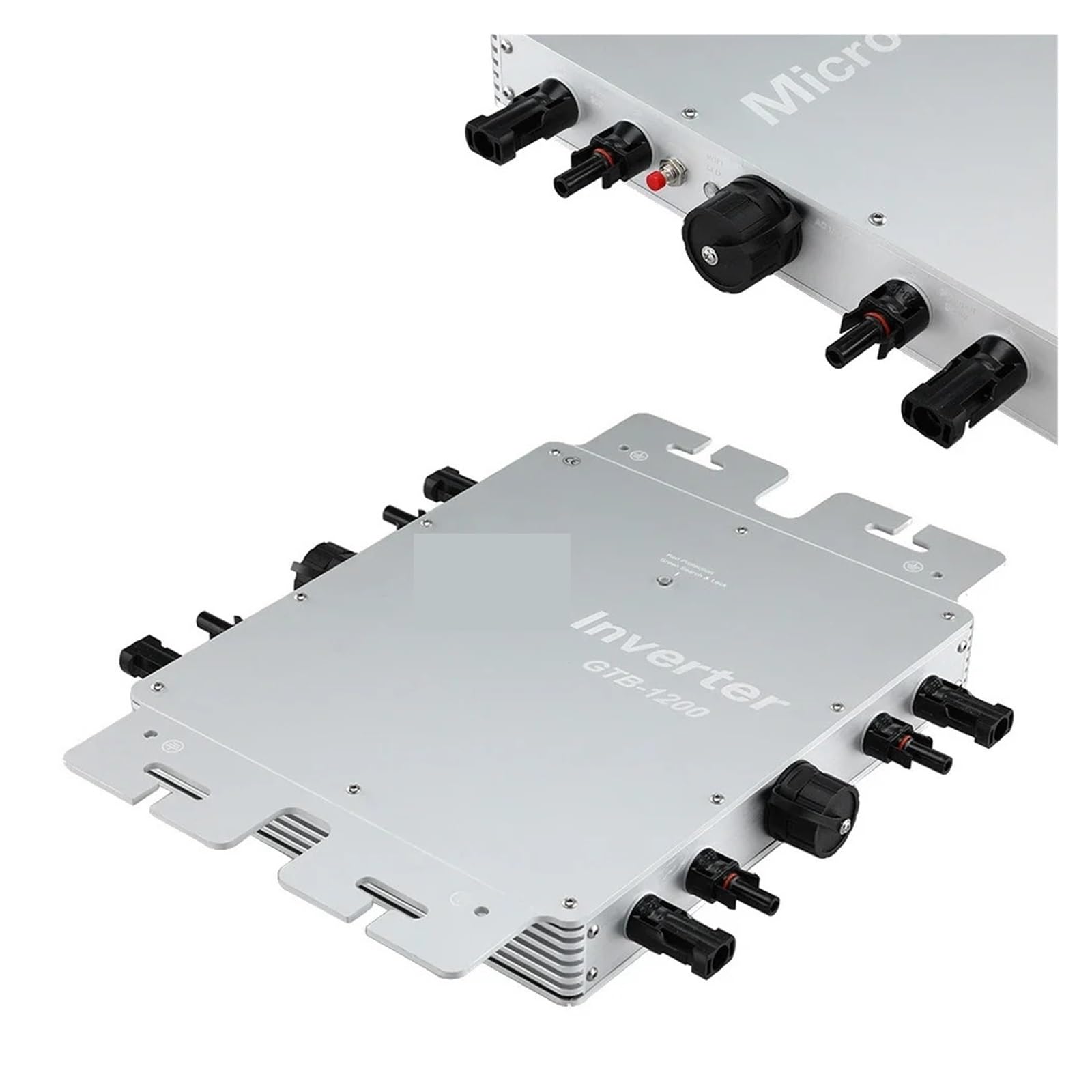 Micro Inverter fotovoltaico in Rete Inverter Solare da 1600 W, 1400 W e 1200 W, MPPT, CC 22-50 V a CA 220 V/110 V, convertitore Impermeabile IP65 for elettrodomestici(Silver1200W,110V)