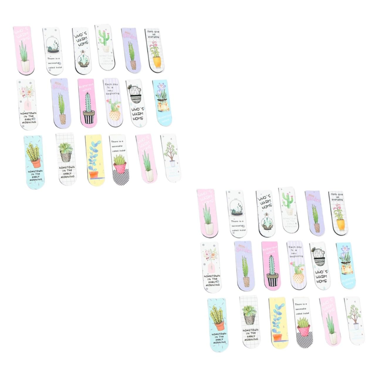 DOITOOL 2 Set Segnalibri Magnetici Con Design Cartone Succulente Marcatori Pagina Magnetici Portatili Per Studenti E Lettori Accessori Creativi E Colorati 30 Pezzi*2