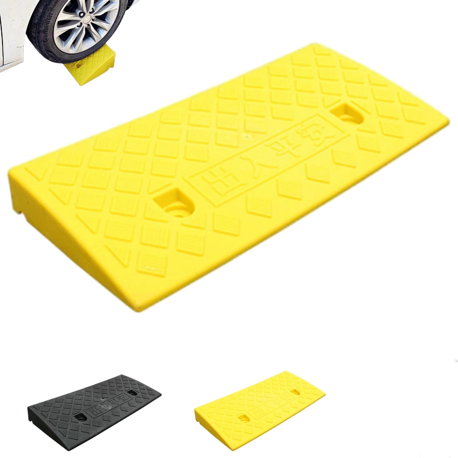Caoutchouc De Trottoir, Rampe De Seuil pour Marche Hauteur 5-13 Cm, Rampe De Bordure pour Trottoirs, Voitures, Camions, Accès, Vélos, Motos, Chiens, Fauteuils Roulants Options bicolores et five taille