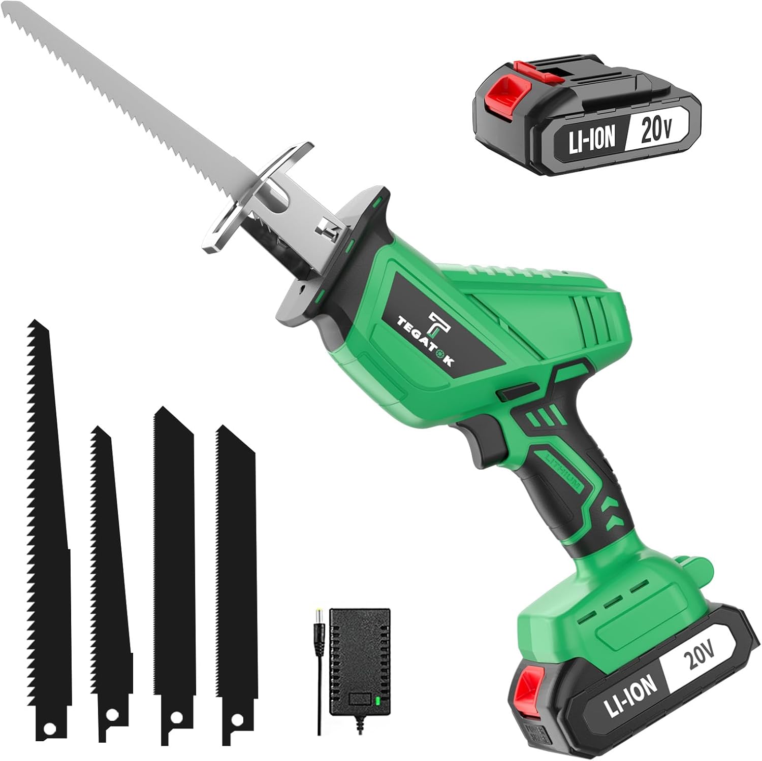 Cordless Reciprocating Saw with Battery and Charger