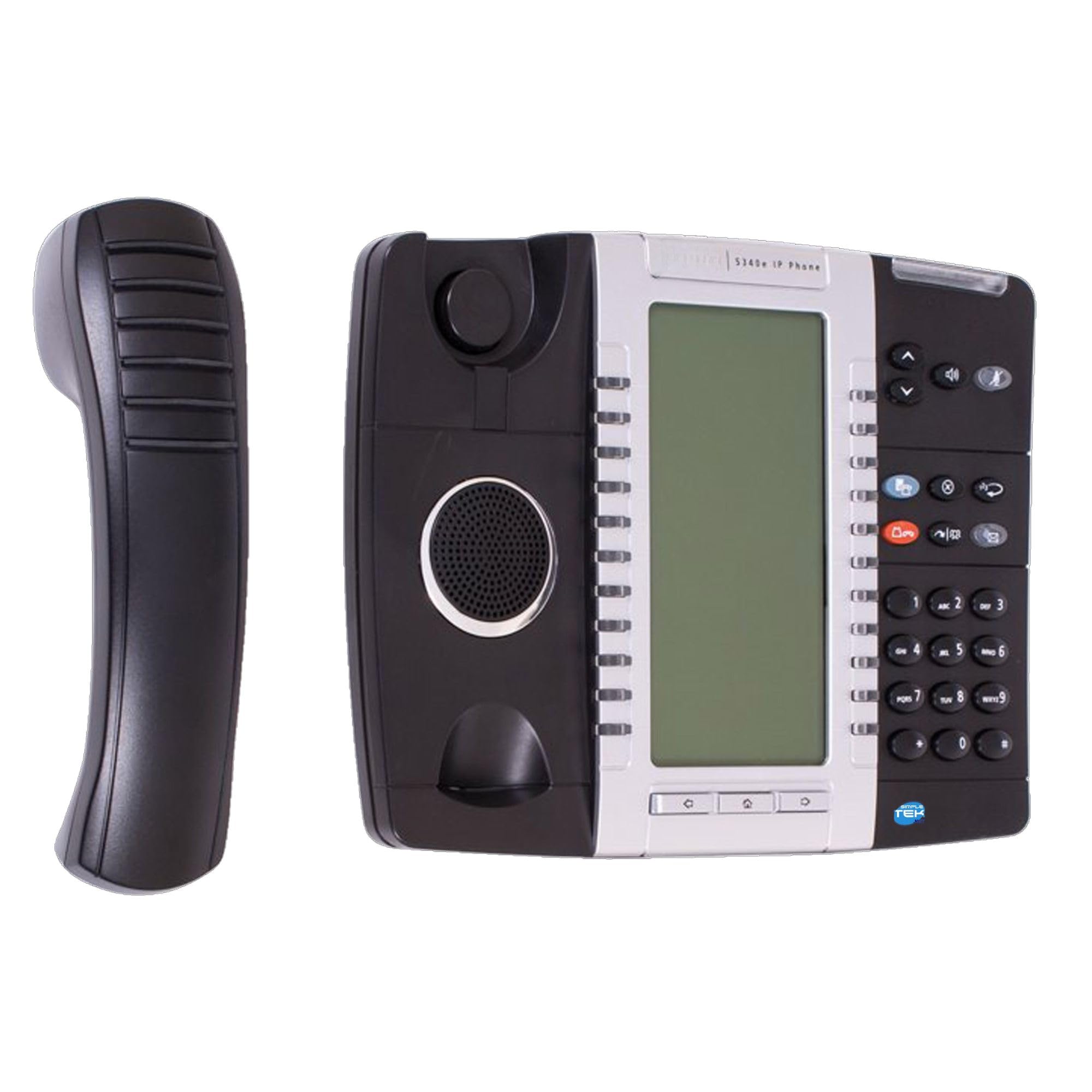 SIMPLETEK - Telefon VoIP PoE - 5340 IP Phone | podświetlany wyświetlacz, zestaw słuchawkowy i zestaw głośnomówiący w zestawie (odnowiony)