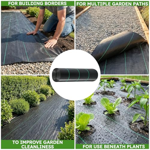 Exsink Telo Pacciamatura, 20 M² Telo Anti Erbacce E Geotessile, Permeabile All'acqua, Resistente Agli Strappi E Stabilizzazione Uv For Orto, Giardino, Sistemi Di Drenaggio E Anti-Ricrescita - 5