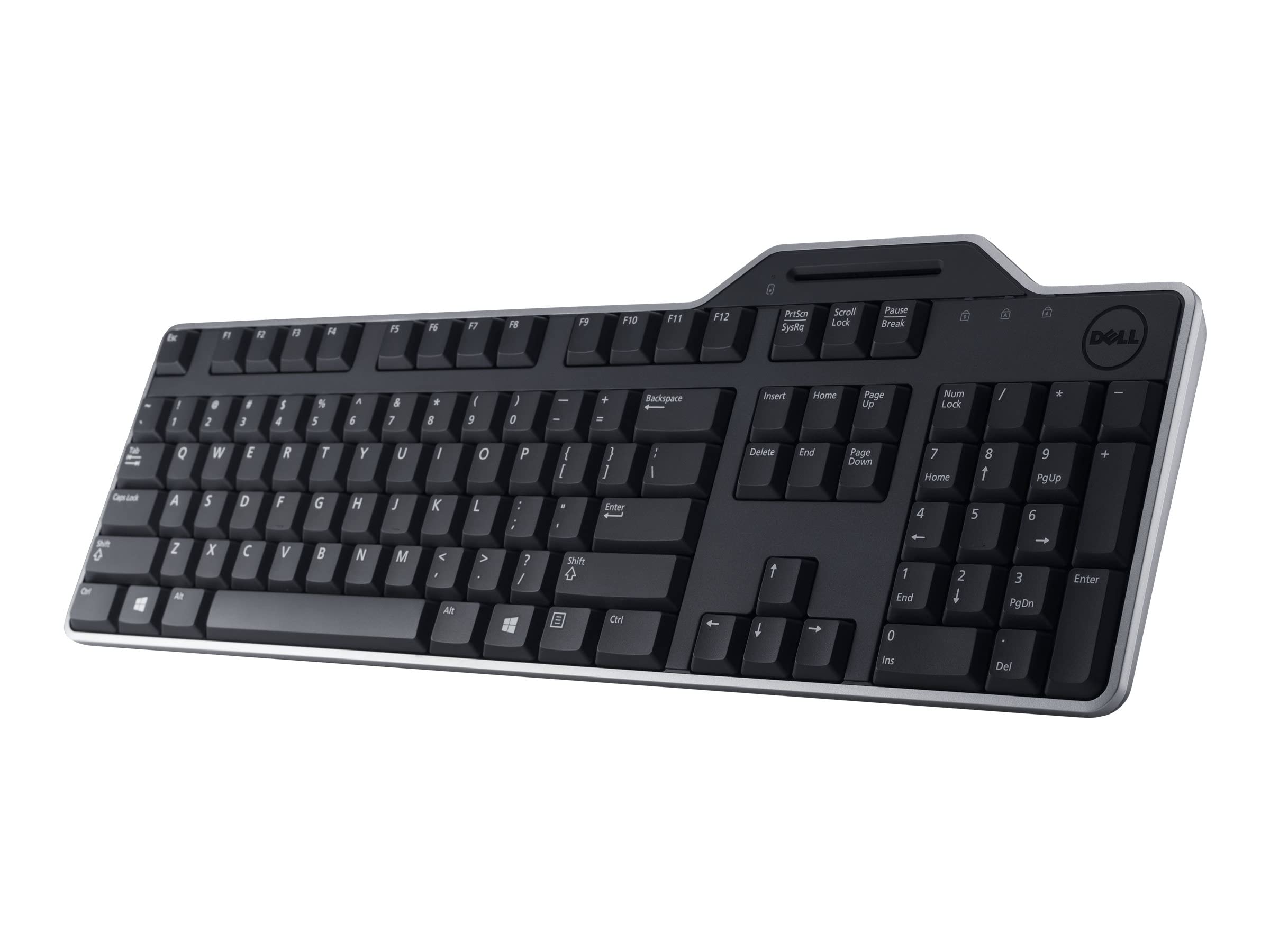 Dell KB-813, Wired, Smartcard Reader USB Keyboard, French (AZERTY), schwarz