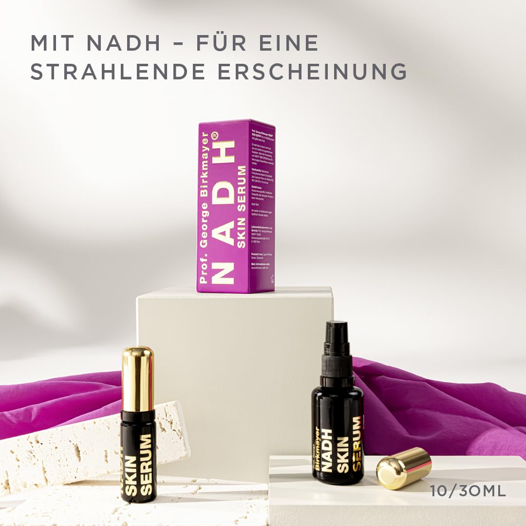 SKIN SERUM, NADH, pflegende Kosmetik, hautpflegendes Fluid, strahlendes Aussehen, 30ml