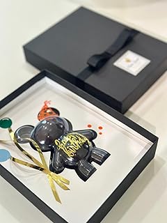 "Happy Birthday" - Happy Birthday Gift Box, Belgian Chocolate Bonbon with Prefered Cream Filling - Birthday Gift Baskets by Misses Sweet (Full Size, Belgian Dark Chocolate Bonbon with Dulce de Leche Caramel Cream Filling)