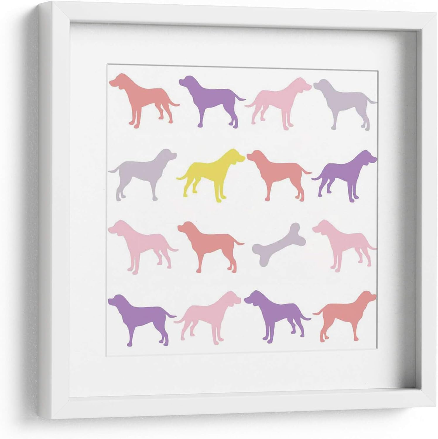 Canvas Lab | Animal Sudoku in Pink III by Chariklia Zarris | 11 x 11 in | Fine Art Framed Print, Frame Color: Natural, With Mat | Animals, Kids, Nature, Sports and games