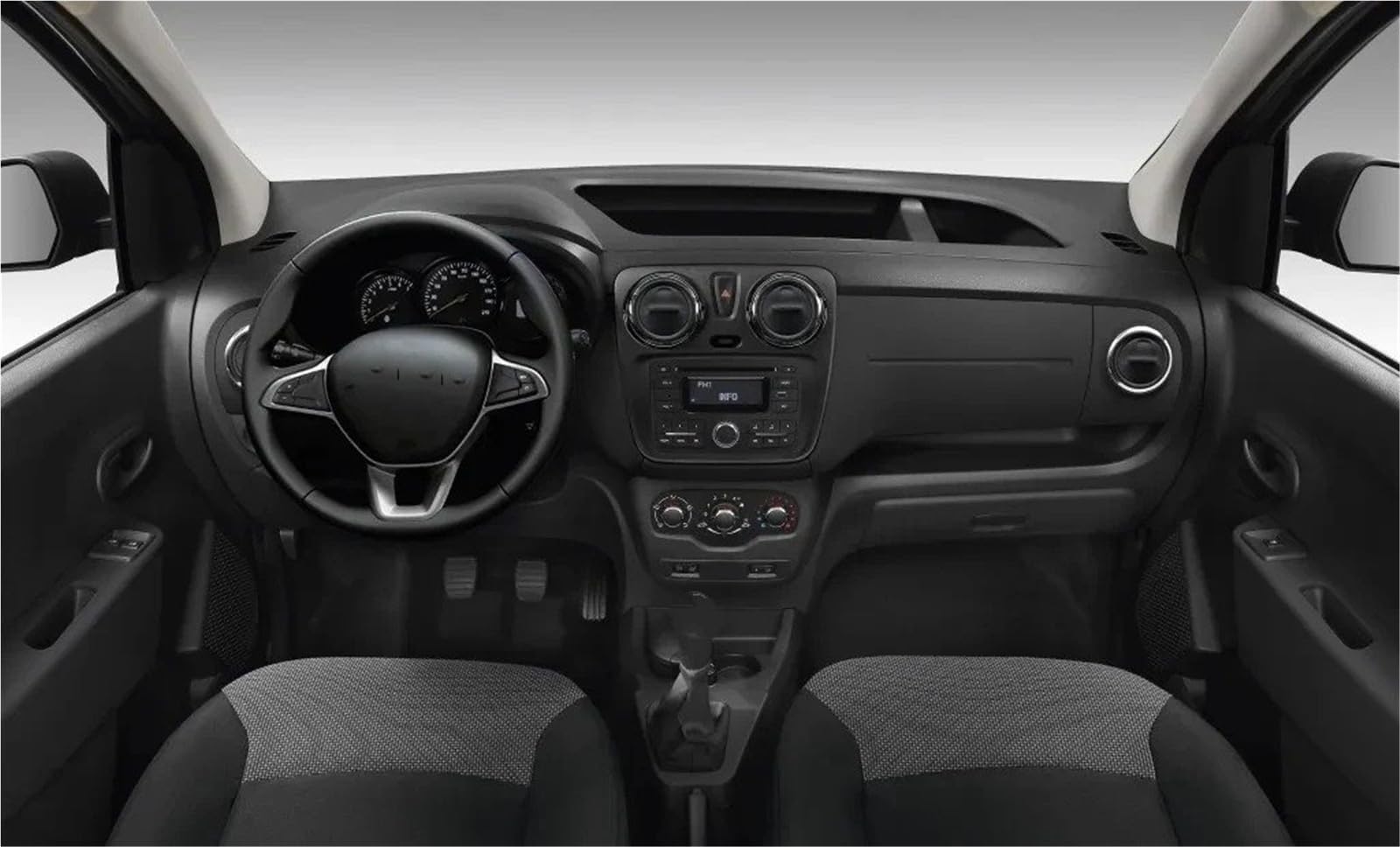Adaptador De Fascia para Marco Coche 9 Pulgadas, Kit Panel Ajuste Tablero Radio Android para Dokker 2012-2020 Marco Panel Radio Coche