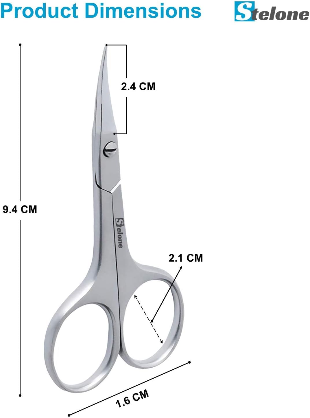 The Stelone Cuticle Scissors have been designed with comfort in mind. The finger holes are ergonomically designed to fit comfortably in your hand, ensuring that you can use them for long periods without experiencing any discomfort. The silver finish of these scissors adds a touch of elegance to your beauty kit, making them a great addition to your grooming accessories.