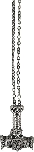 Miniatura 6 de Ebros Gift Legend of Asgard - Collar de estaño con dije de martillo vikingo, mitología nórdica vikinga, Mjolnir Thor Odinson, Fantasía, Odin Frigga,