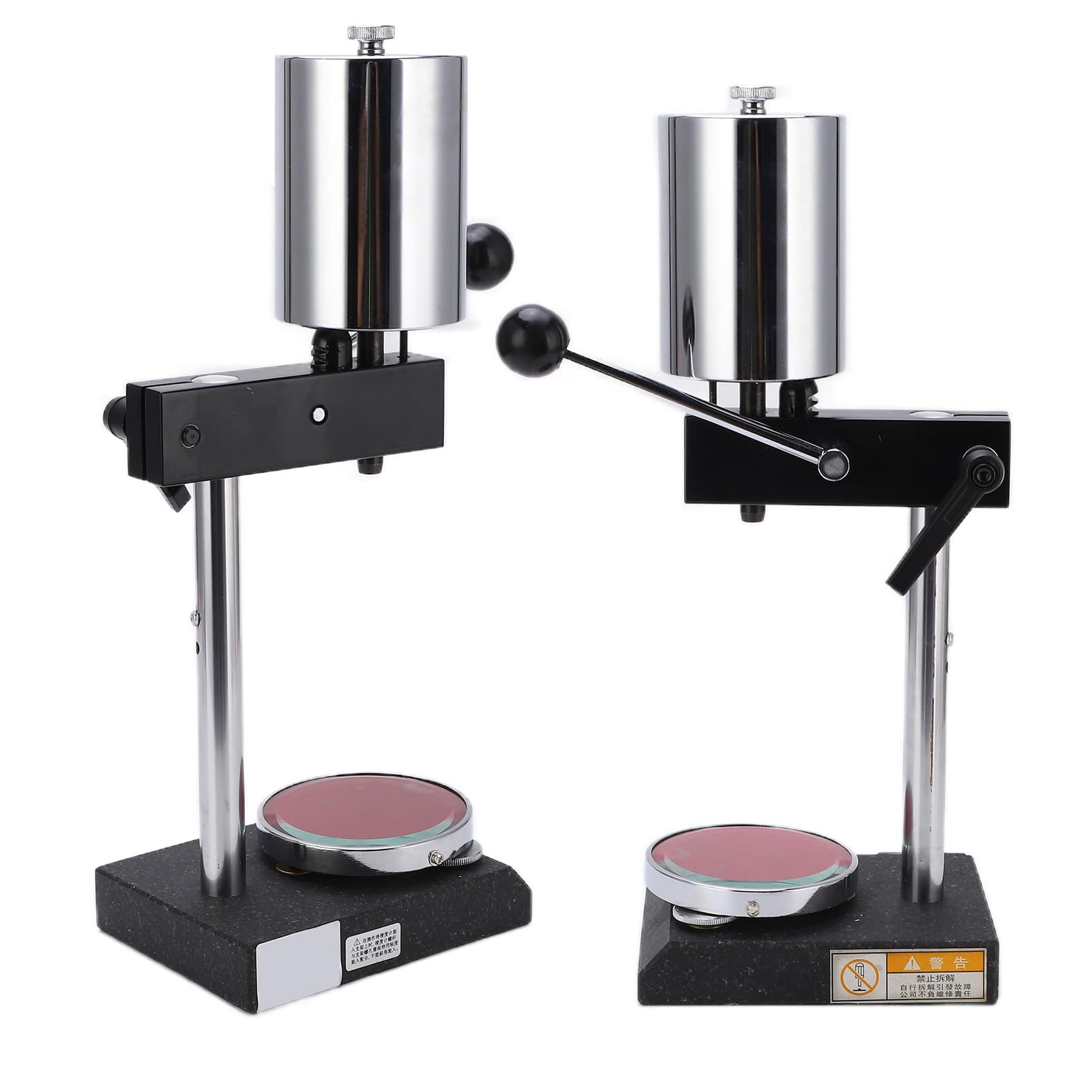 Soporte para Probador de Dureza, Soporte para Durómetro Shore con Base de Mármol Negro, Plataforma de Vidrio Templado para Pruebas de Caucho, Esponja y Espuma