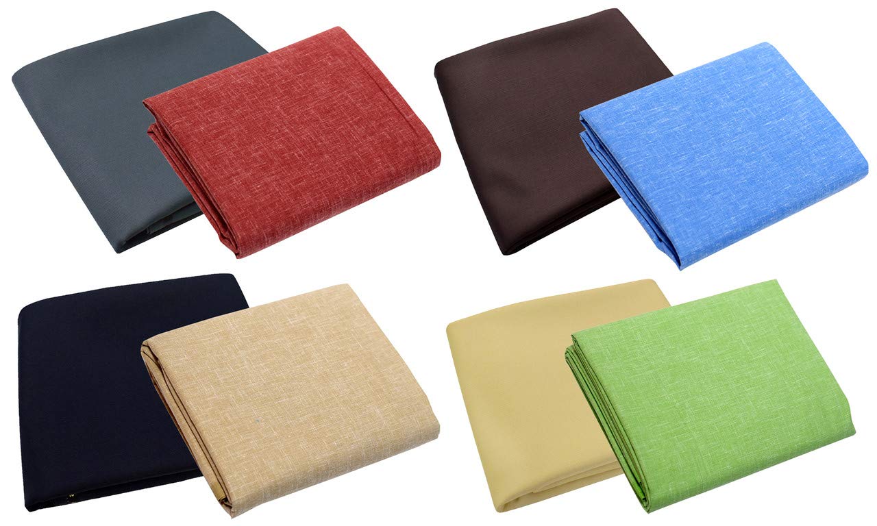Men's Poly Cotton Unstitched Shirt & Trouser Fabric Combo Set (Multi Color; Free Size)-image-35