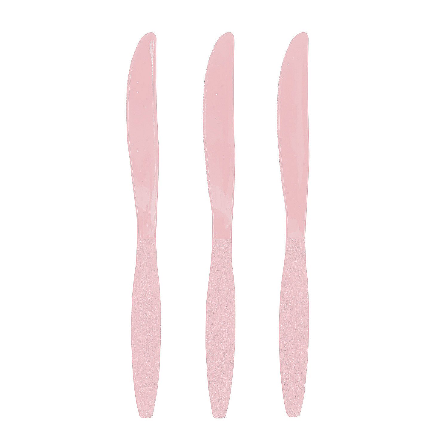 Fun Express - Light Pink Plastic Knives (50 Pc) - Party Supplies - Solid Tableware - Cutlery - 50 Pieces
