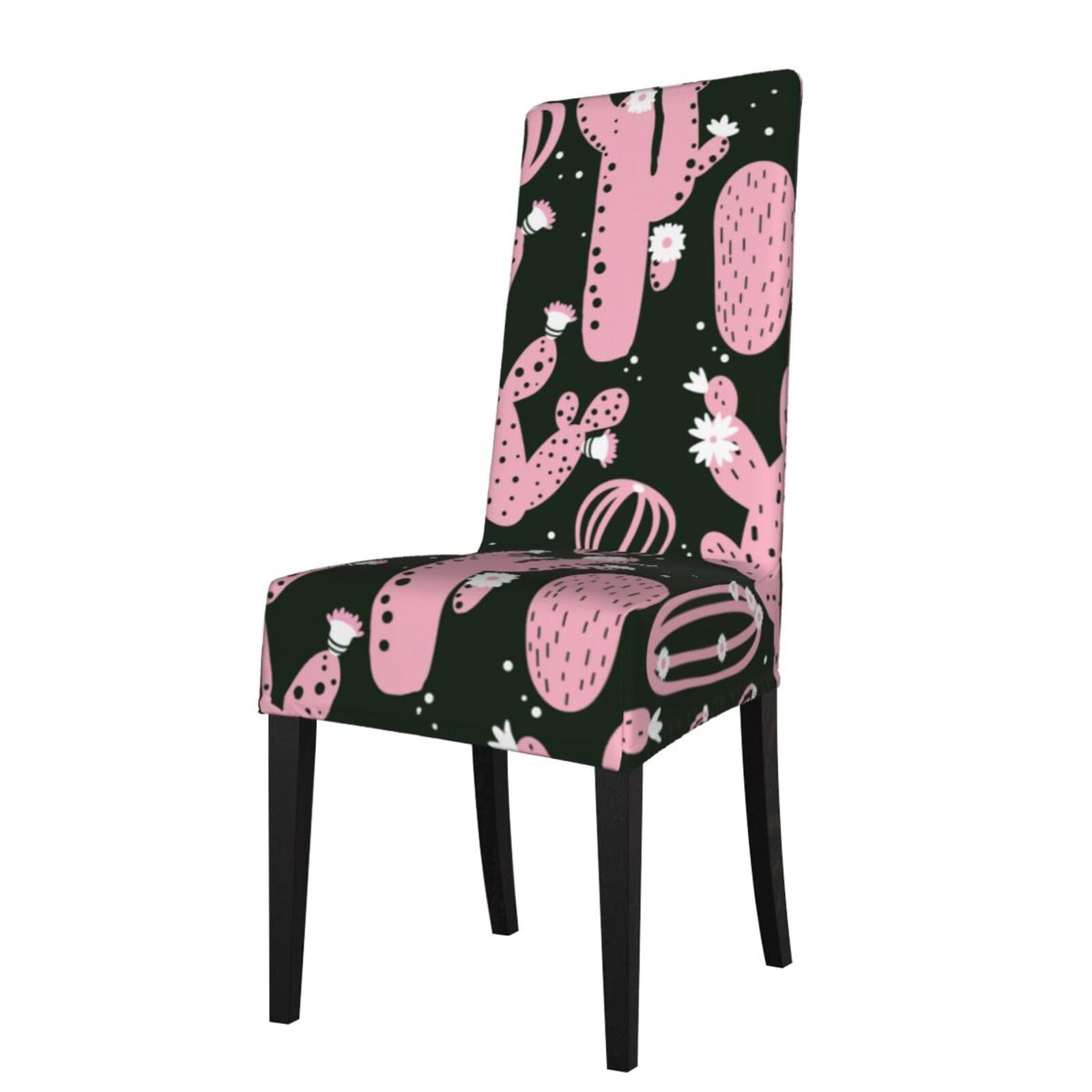 LKYMOH Pastel Cactus Pattern, Chair Covers Stretch Chair Slipcovers for Dining Room, for Party Pet Protection Universal Fit Soft Polyester