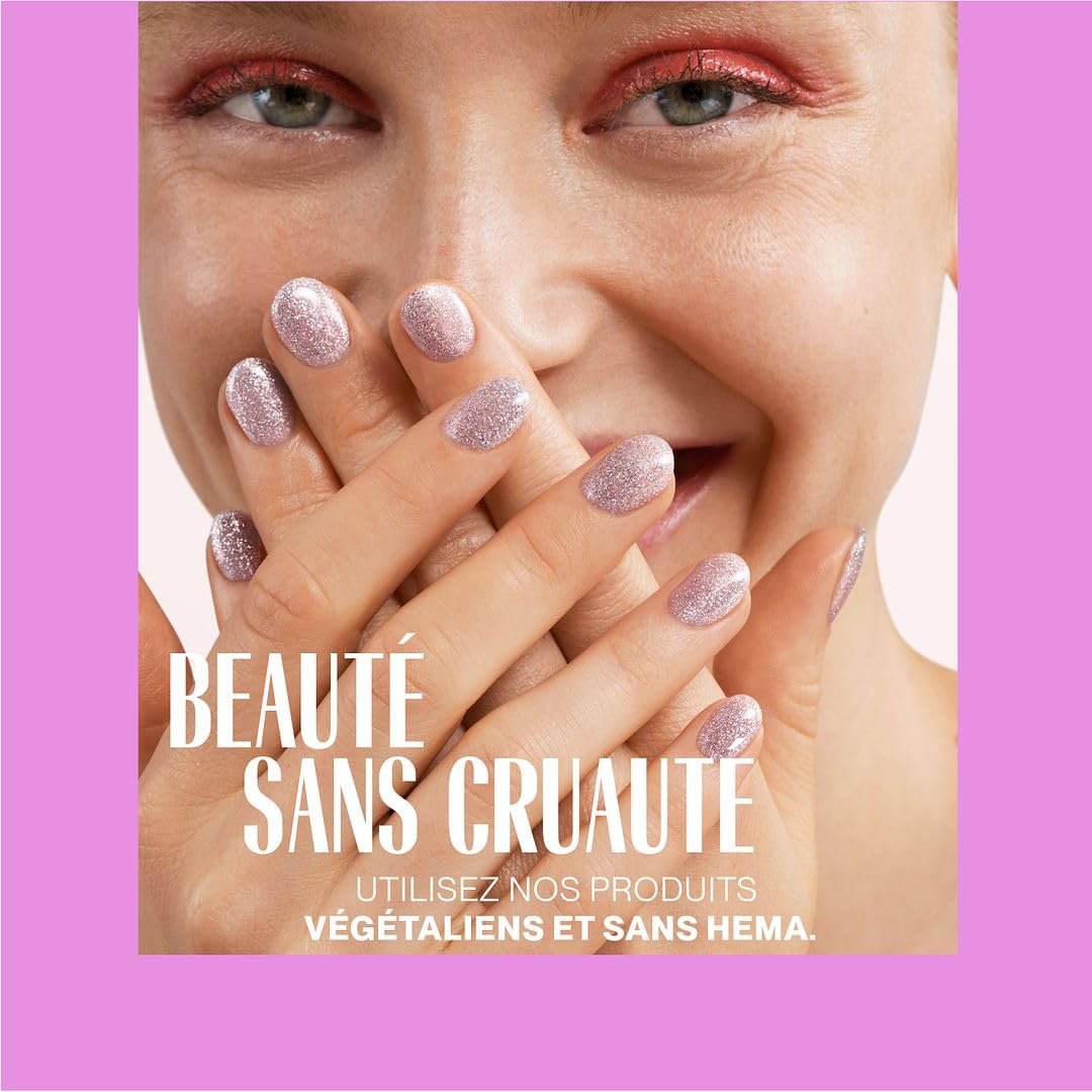 Pink Gellac Base et Top Coat Vernis Semi Permanent 2x 15 ml - Set Gel UV pour Ongles