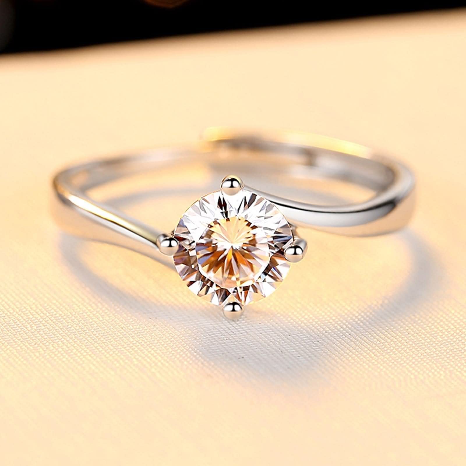 Anelli vintage da donna, regalo estivo, anello intrecciato classico, in argento Sterling, per San Valentino