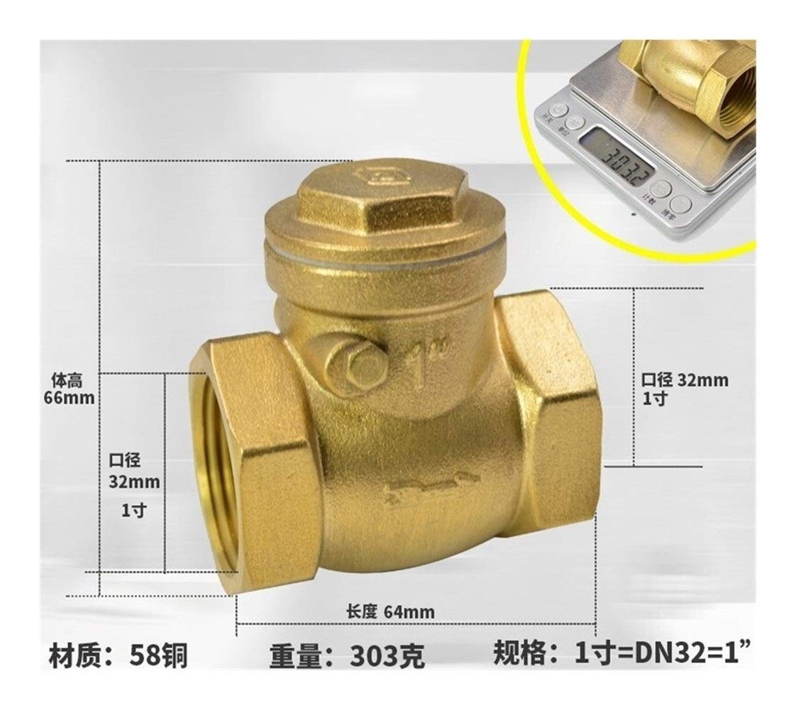 Clapets anti-retour DN15 /DN20/DN32 - Clapet anti-retour en laiton 1/2 3/4" BSPP haute pression pour tuyau d'eau PPR 1 pièce (2,5 cm)