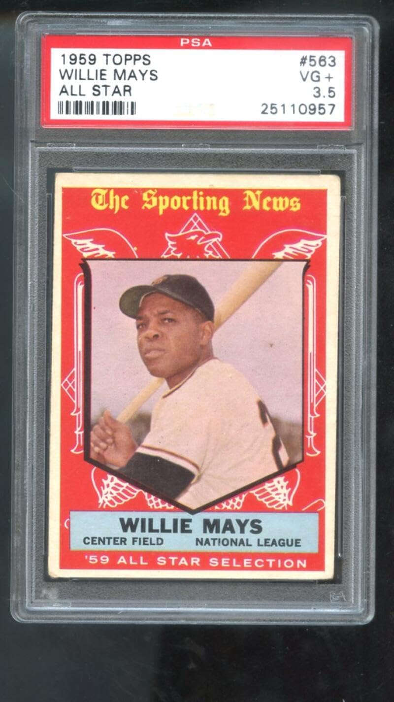 1959 Topps #563 Willie Mays All Star PSA 3.5 Graded Baseball Card MLB The Sporting News '59 Selection