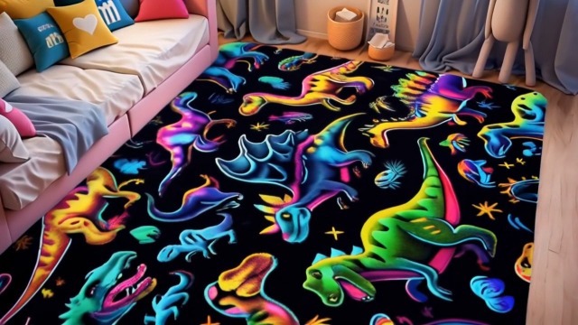 Tapete con Dinosaurios 90x60 cm para Dormitorio y Sala miniatura 7