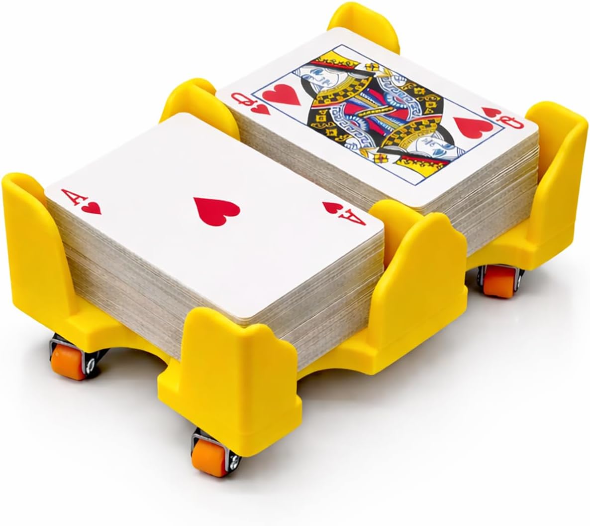 Card Holder - 9 Deck Plastic Revolving Card Game Holder Playing Cards Tray Rotating 360° Organizes Multiple Decks for Canasta, Poker and More | Lightweight, Durable with Smooth Rotation (Green, Large)