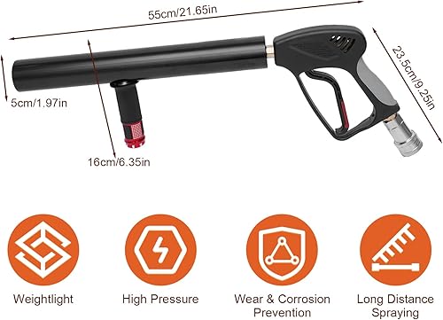 Miniatura 2 de Ametralladora de niebla de CO2 de mano para escenario, máquina de chorro de CO2, pistola de cañón de niebla de CO2 con bañera de alta presión de
