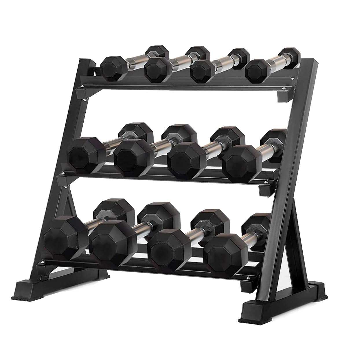 6-10 Pair Iron and Rubber Dumbbell Set 350 450 and 550 lbs 5-50 lbs Hand Free Weight for