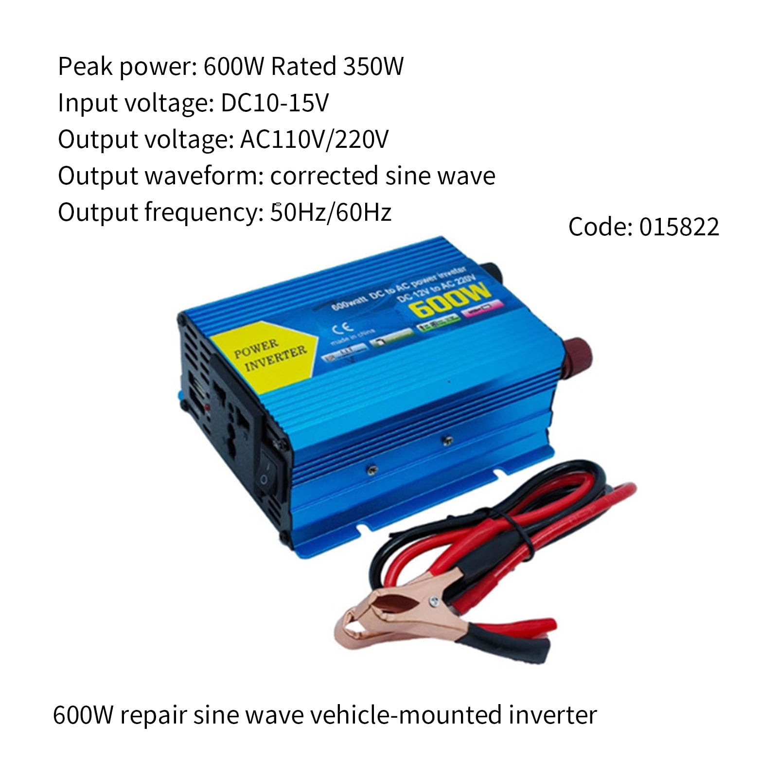 Invertitori di potenza ad onde sinusoidali modificati efficienti da 12 V CC a 110 V 220 V, conversione ad alta energia per un'uscita stabile in campeggio, viaggi e inverter di potenza