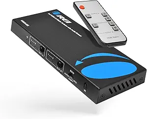 OREI 4K HDMI Matrix Switch 2 x 2, 18G UltraHD Support up to 4K @ 60Hz & 1080P, IR Remote Control