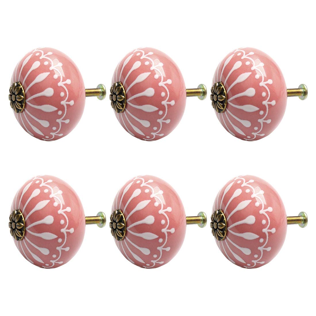 Bouton en céramique, armoire, poignées de meuble, poignée de porte, poignée de tiroir, 6pcs Boutons en céramique Vintage Bouton Tiroir Poignée Meubles Porte Bureau Armoire Placard Penderie Commode Déc