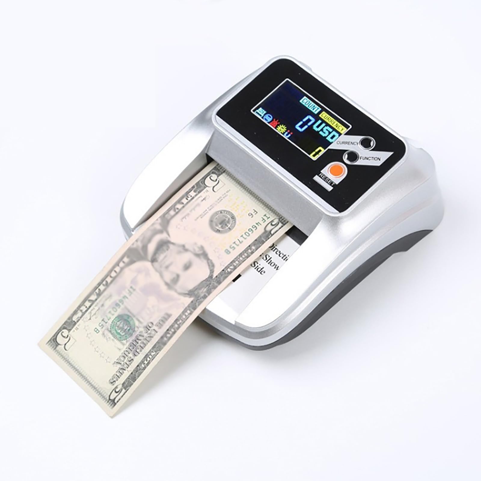 MObyat Rilevatore di Banconote False, Macchina Conta Banconote con conteggio del Valore, con Schermo LCD, Supporta Cambio valuta e rilevamento accurato, promemoria Intelligente