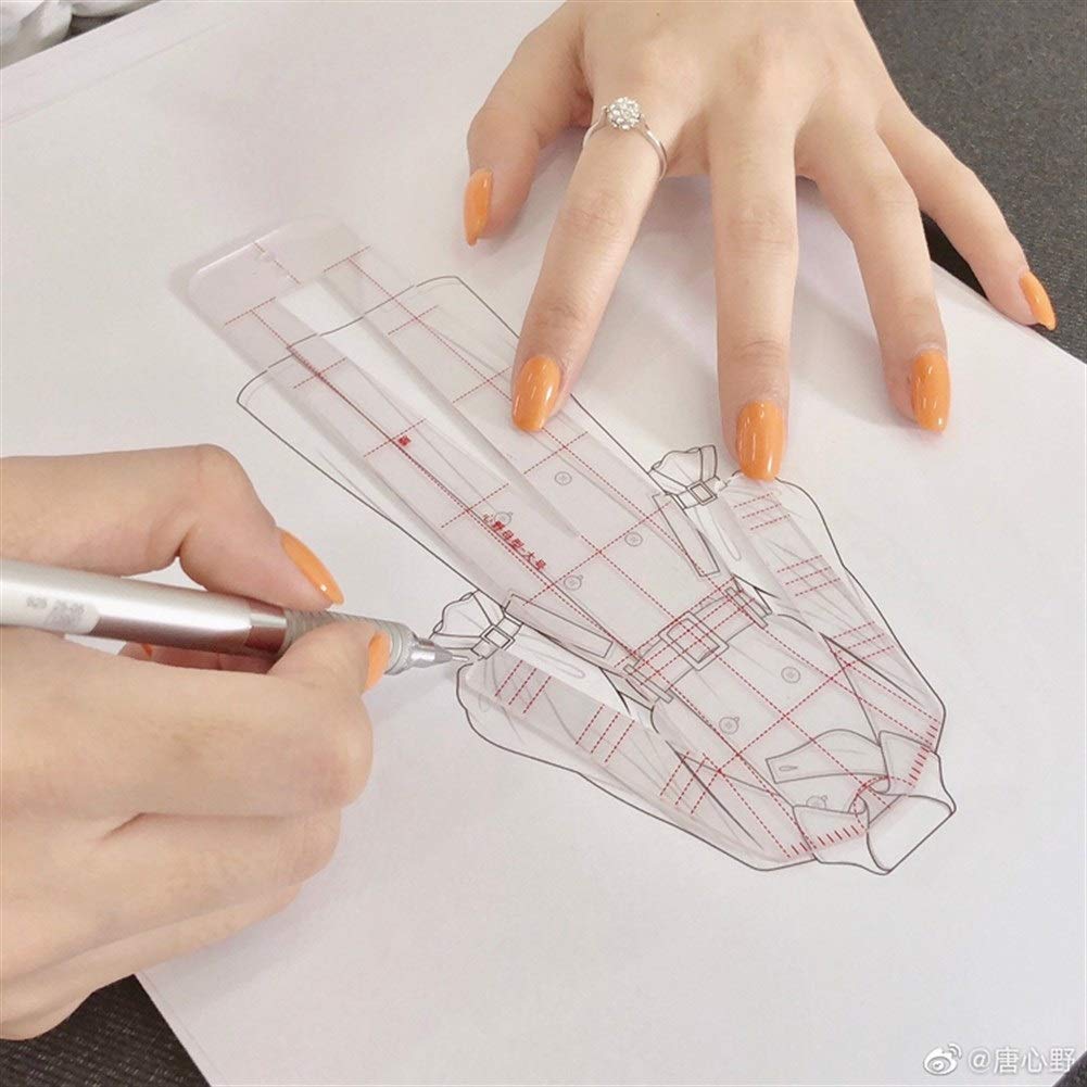 Plantilla de Moda Regla Mujer Curva Francesa Dinámica Humana Regla de Costura Regla de Patchwork Hecha a Mano DIY Artesanía de Medición de Ropa Herramientas de Coser Reglas de Costura