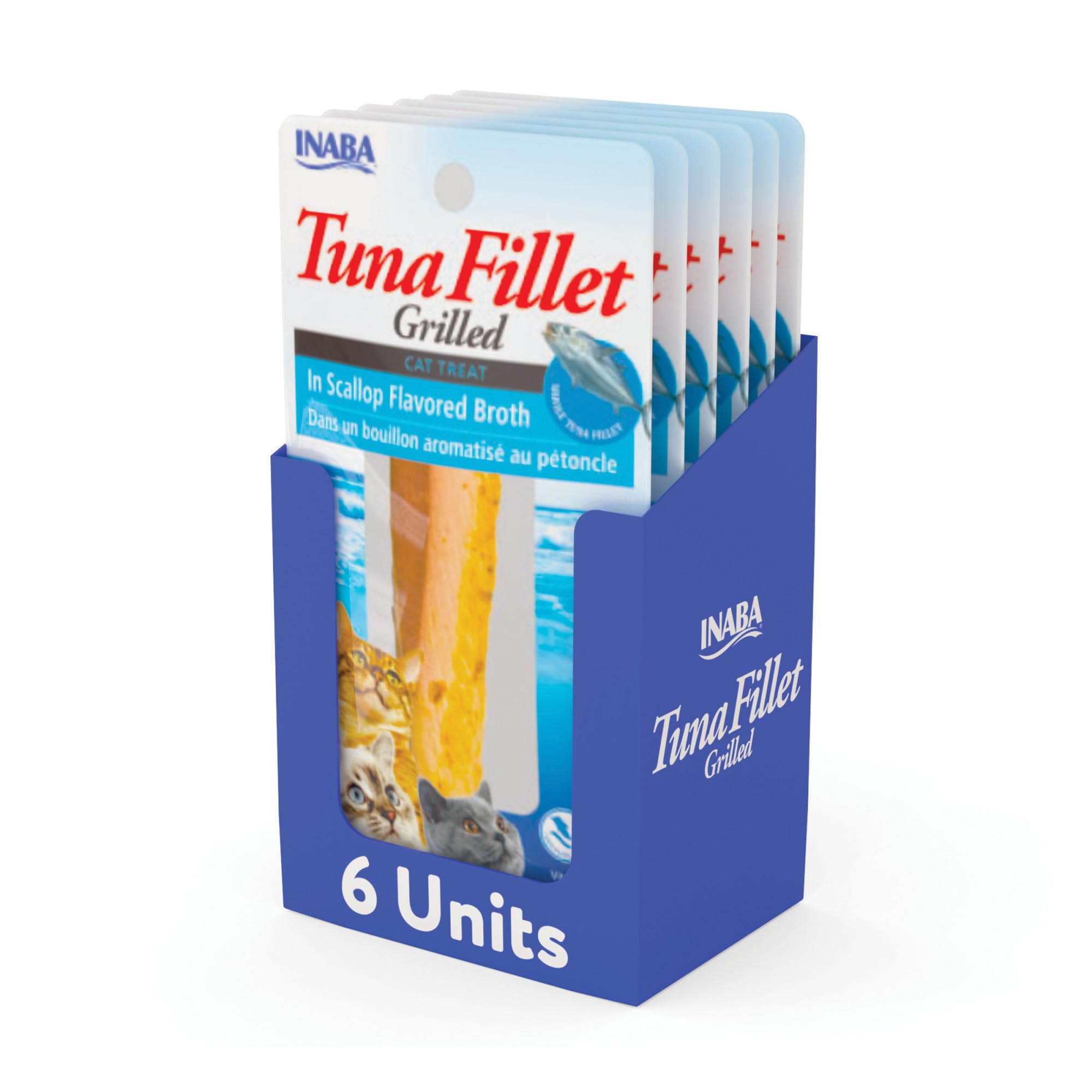 INABA Grilled Tuna Fillet in Scallop Broth Cat Treats 6pk