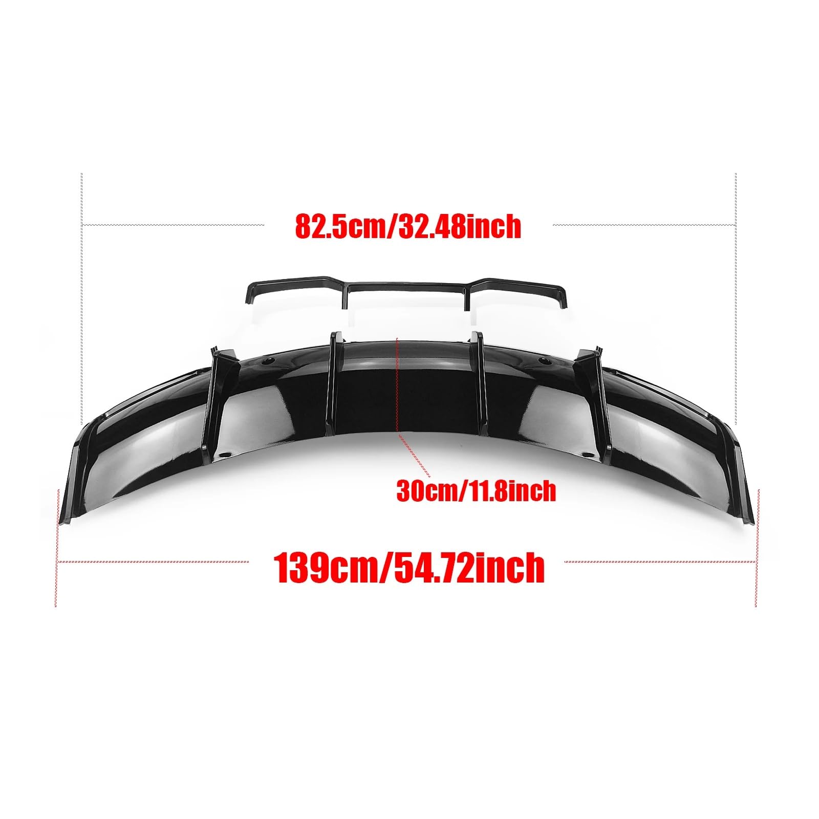 Difusor Trasero de Coche Negro Brillante, Parachoques, alerón para Escape, Cubierta divisoria Placa Inferior para Tesla para Modelo 3 2016-2023