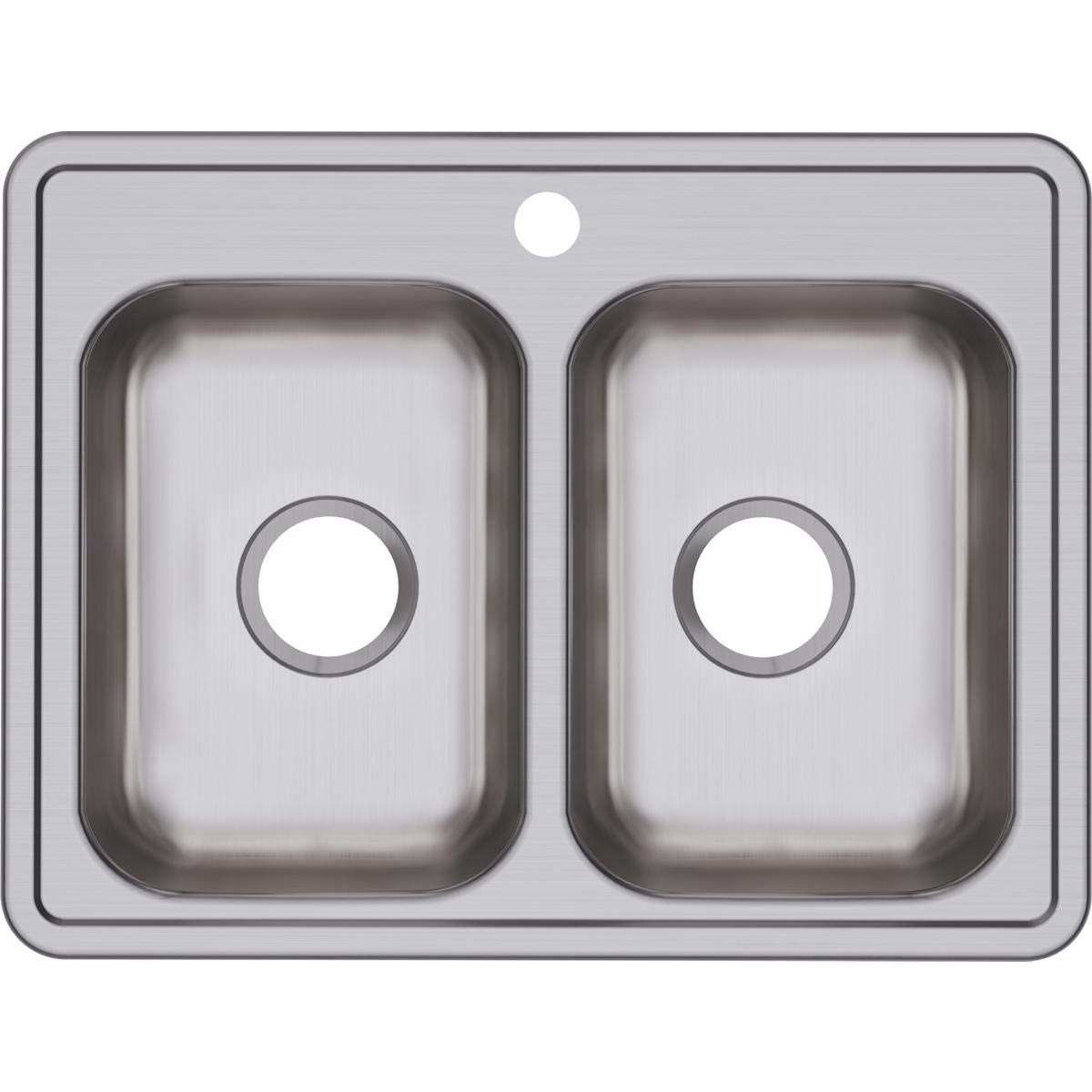 Elkay Dayton D225191 Equal Double Bowl Drop-in Stainless Steel Sink 25 x 19 x 6.25"