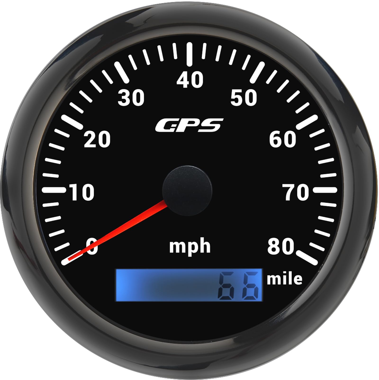 85mm Boat GPS Speedometer 0-80MPH Car Odometer Gauge 7 Colors Backlight With GPS Antenna for Car Motorcycle Boat Marine Truck