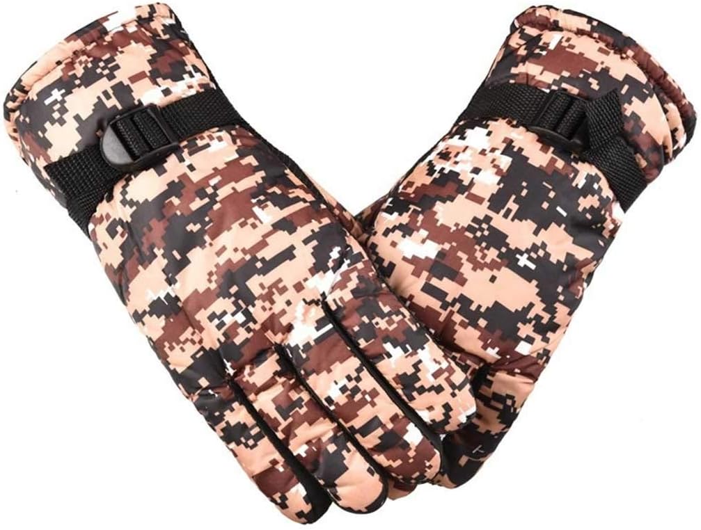 Men Winter Warm Gloves Anti-Slip Waterproof Thermal Heated Gloves Outdoor Hiking Fishing Ski Snow Gloves (Color : C) (A)