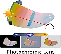 Vista 3 de Protector de visera de casco de motocicleta de repuesto para visera R420, resistente al desgaste, resistente al viento, protección solar, accesorios