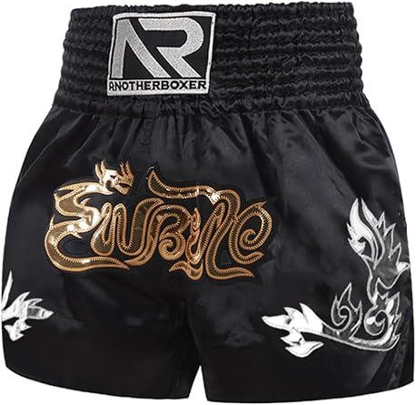 Yhong Kids Muay Thai Shorts Boys Girls Boxing Kickboxing MMA Training Trunk Youth Fighting Training Bottoms