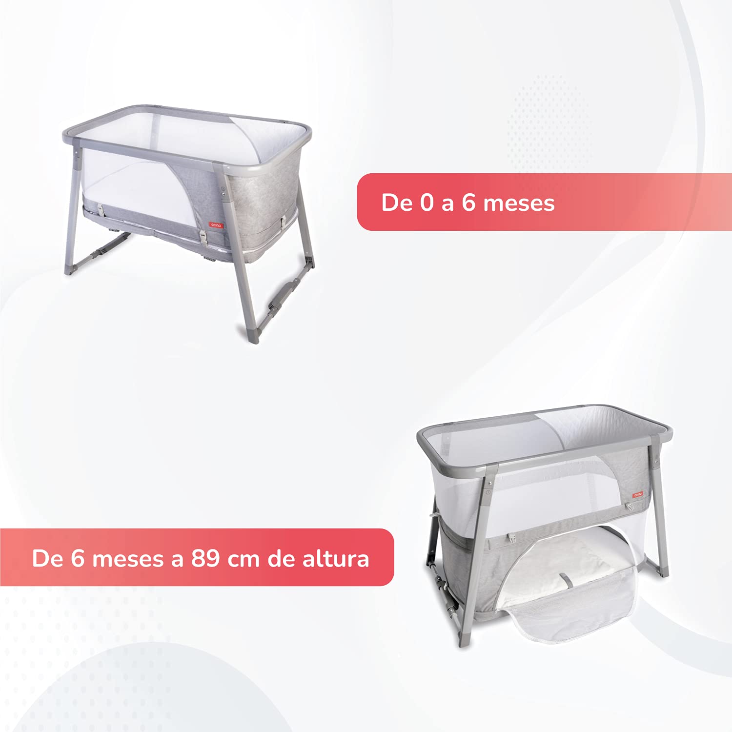 Onna - Minicuna de Viaje + Parque Somnia - Cunita de viaje - Mini cuna para bebé - Minicuna plegable - Modo balancín y estático - ‎63 x 106 x 71 cm