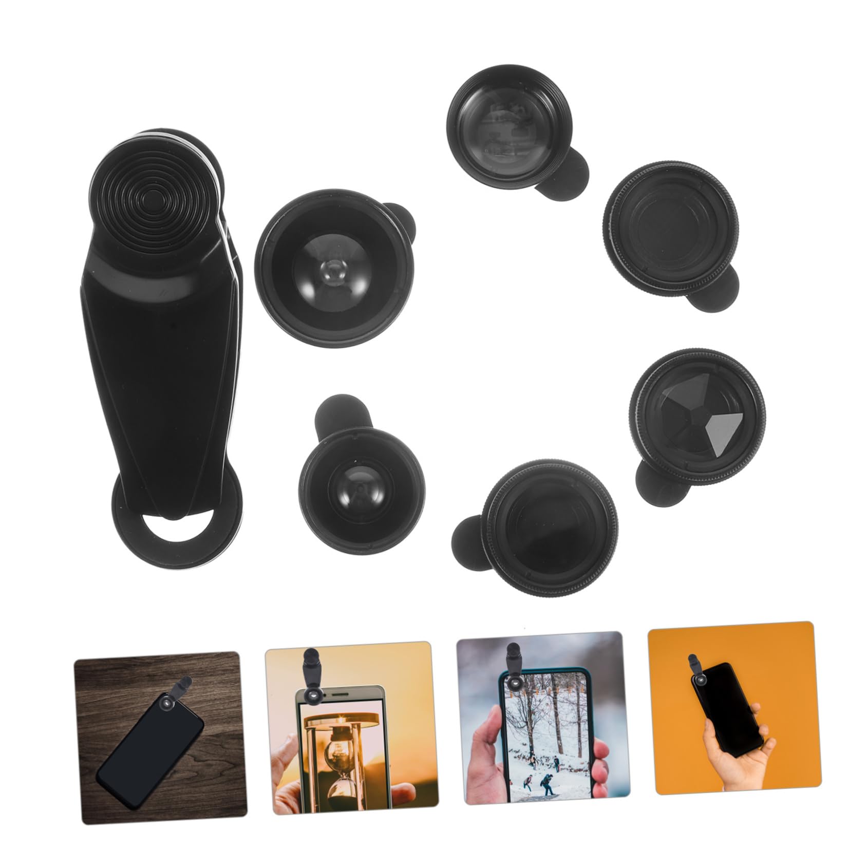 DOITOOL Cell Phone Camera Lens Set Telephoto Wide Angle Macro and Lens Kit for Mobile Photography Clip Phone Lens Accessories