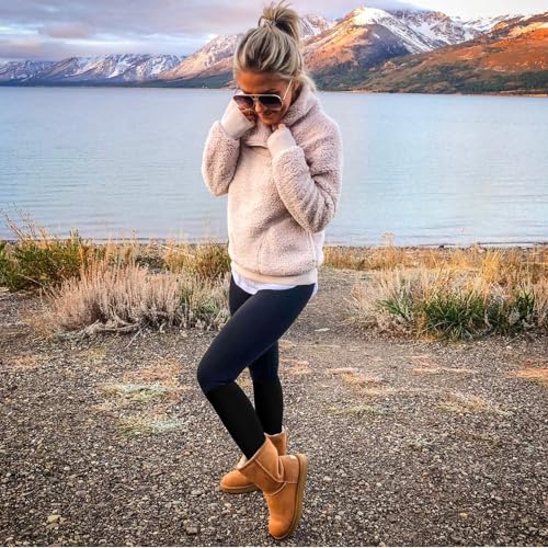 CTHH 3 Pairs Warm Knee High Socks for Women - Thick Cotton Thermal Boot Socks for Hiking, Running, Work, Gifts, Winter4