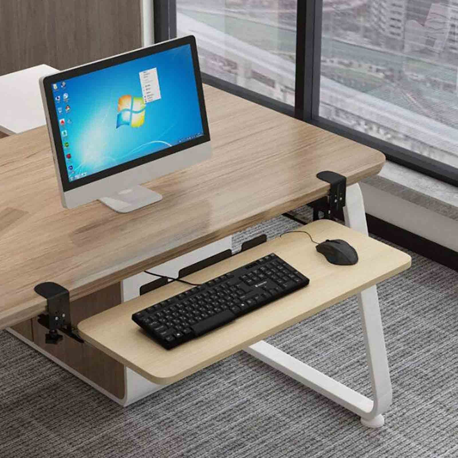 Taglierina scorrevole salvaspazio con tappetino per mouse - sotto la scrivania nizer e vassoio per tastiera per Home Office Extra Sto Solut (colore: Taglia A: 5)