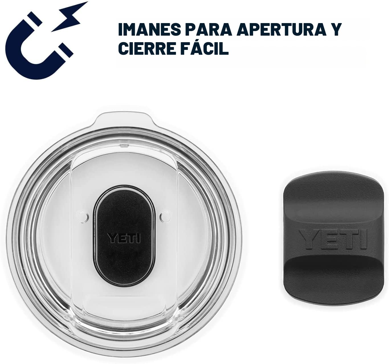 YETI Rambler - Vaso con tapa MagSlider, color blanco, 20 oz (591 ml)