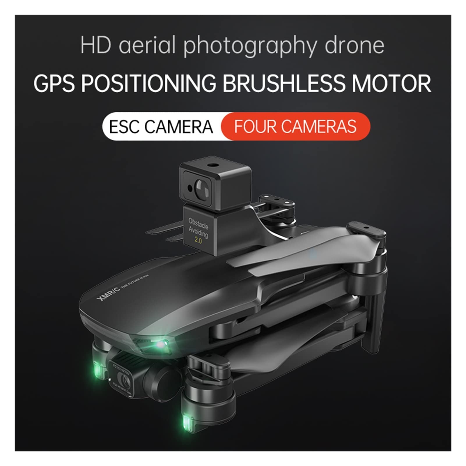 M9 PRO GPS Drony 360 ° Unikanie przeszkód 3- Gimbal EIS Kamera FPV Dron VS SG906MAX / PRO RC Zabawki dla dzieci dorosłych (Kolor: Megafon)