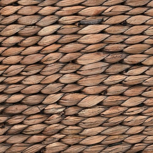 happimess BSK2006B-3SET Brooks Classic Farmhouse Woven Hyacinth Rectangular Wicker Storage Baskets with Lids and Handles, Brown (Set of 3), Seagrass Containers for Decoration in Living Room, Bedroom by happimess - Image 5