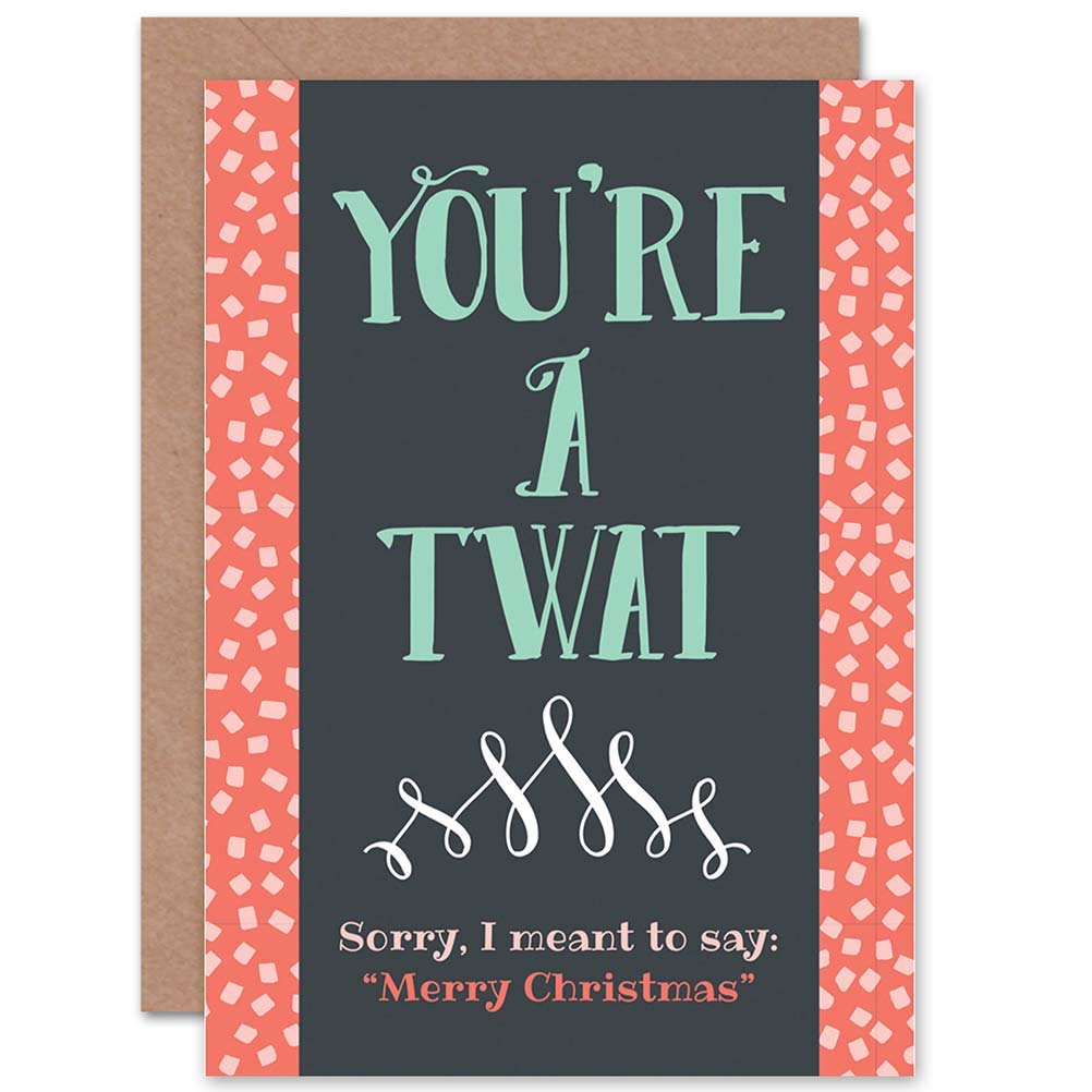Wee Blue Coo Blue Wee Coo Alternative Christmas Xmas Insult Adult Humour Funny Sealed Greeting Card Plus Envelope Blank Inside