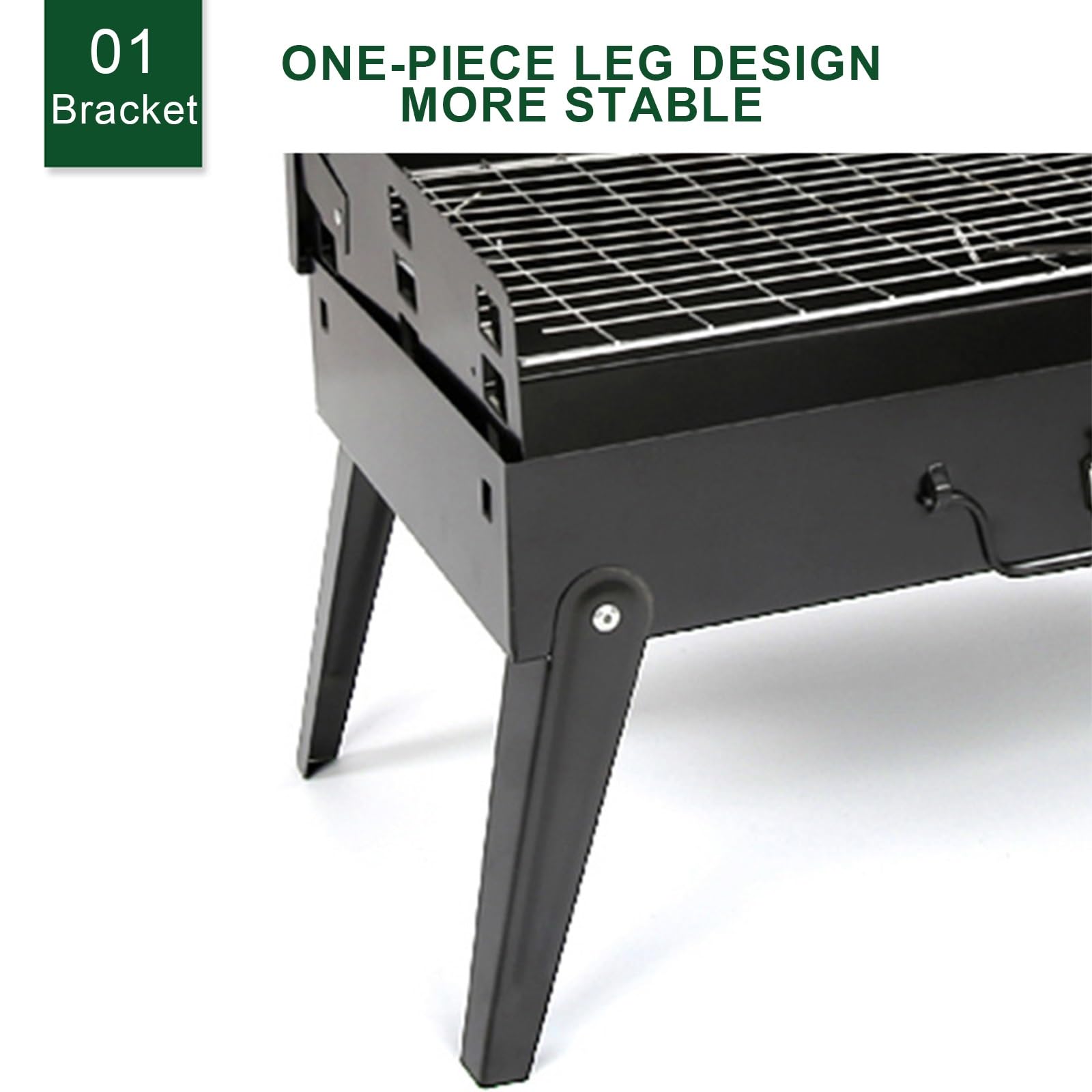 Parrilla Portátil, Instantáneamente Plegable y Fácil de Transportar, Mini Juego de Herramientas para Barbacoa, Adecuado para Cocinar al aire Libre, Camping, Picnic, Playa