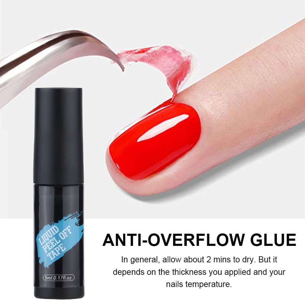 Protection de la peau en latex liquide - Anti-débordement - Protection des bords des ongles - Protection des cuticules - Protection des cuticules - Anti-saleté - Colle en latex liquide