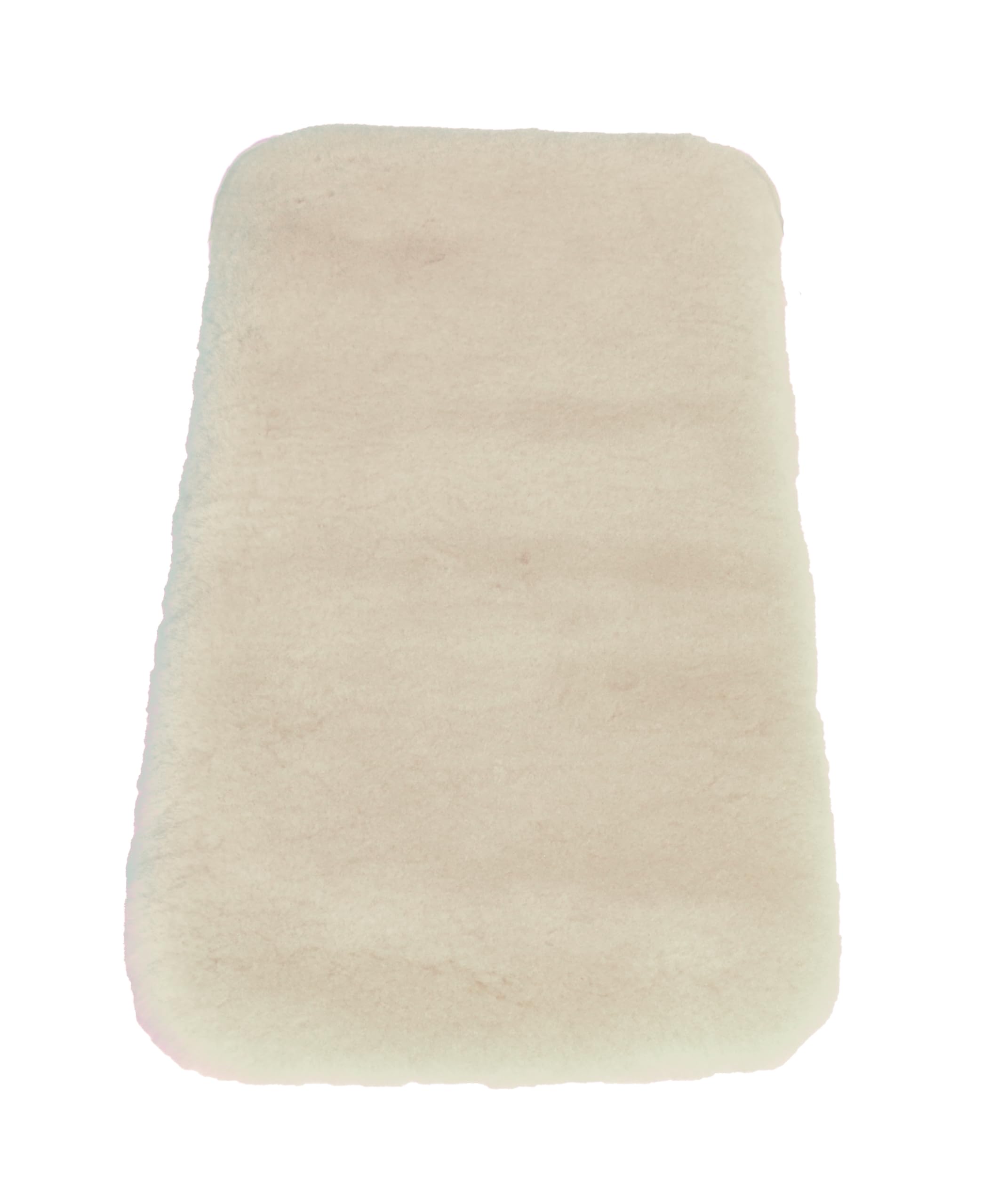 Lammfell Baby Einlage Kinderwagen Buggy Babybett Kinderbett medizinisch 100% Merino Schafslammfell 75 x 35 cm (Weiß)