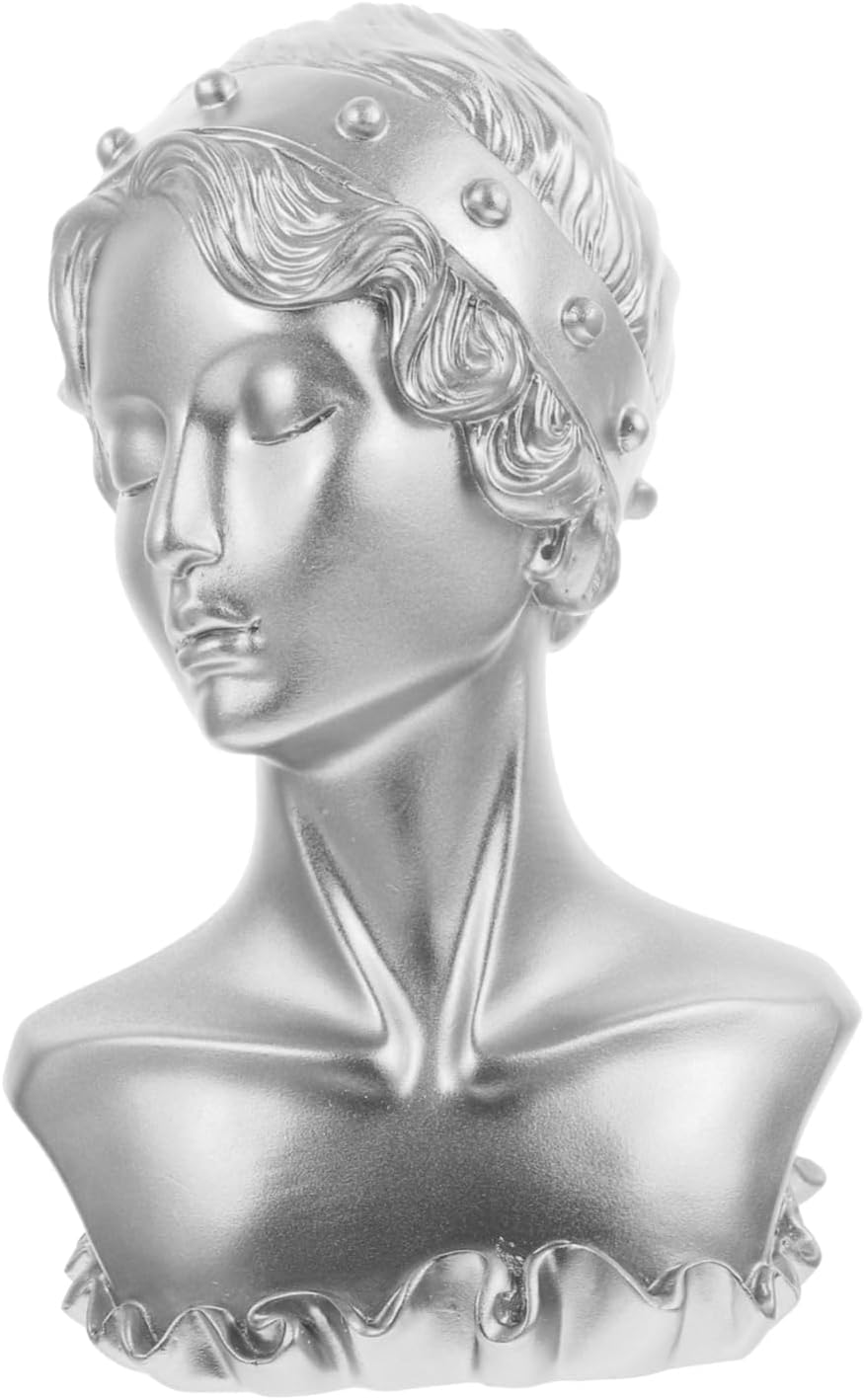 Homoyoyo Jewelry Display Bust for Necklaces and Earrings Jewelry Holder Space-saving Organizer for Home and Boutique Use for Showcasing