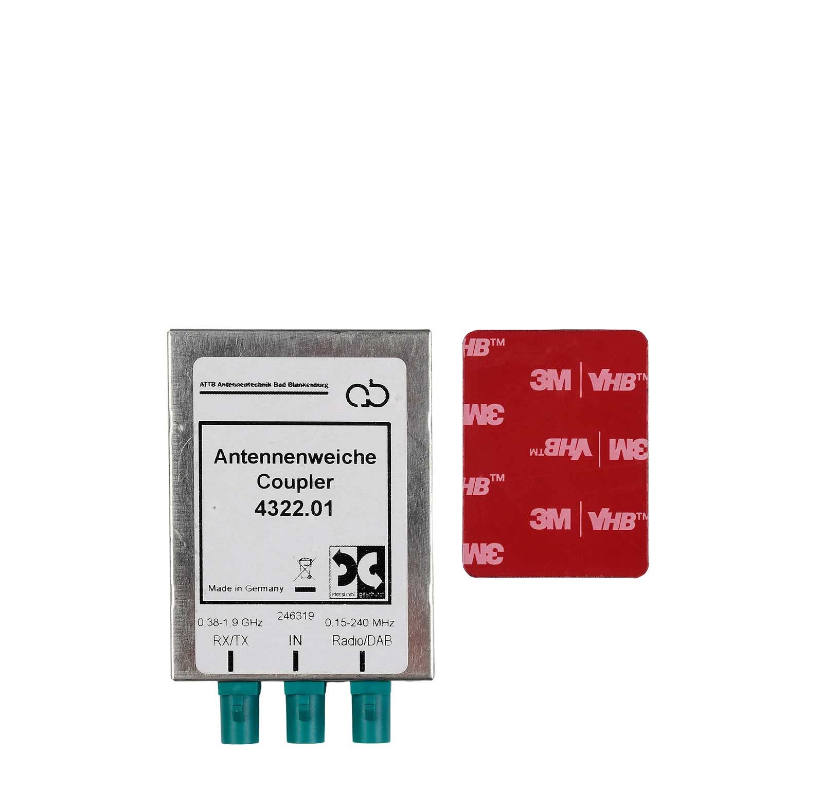 miękka antena AM/FM/DAB+ i GSM900/1800/TETRA 3 x FAKRA(m)